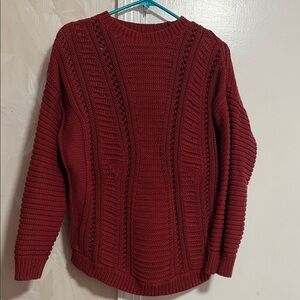 Simply Vera Vera Wang Burgundy Knit Sweater
